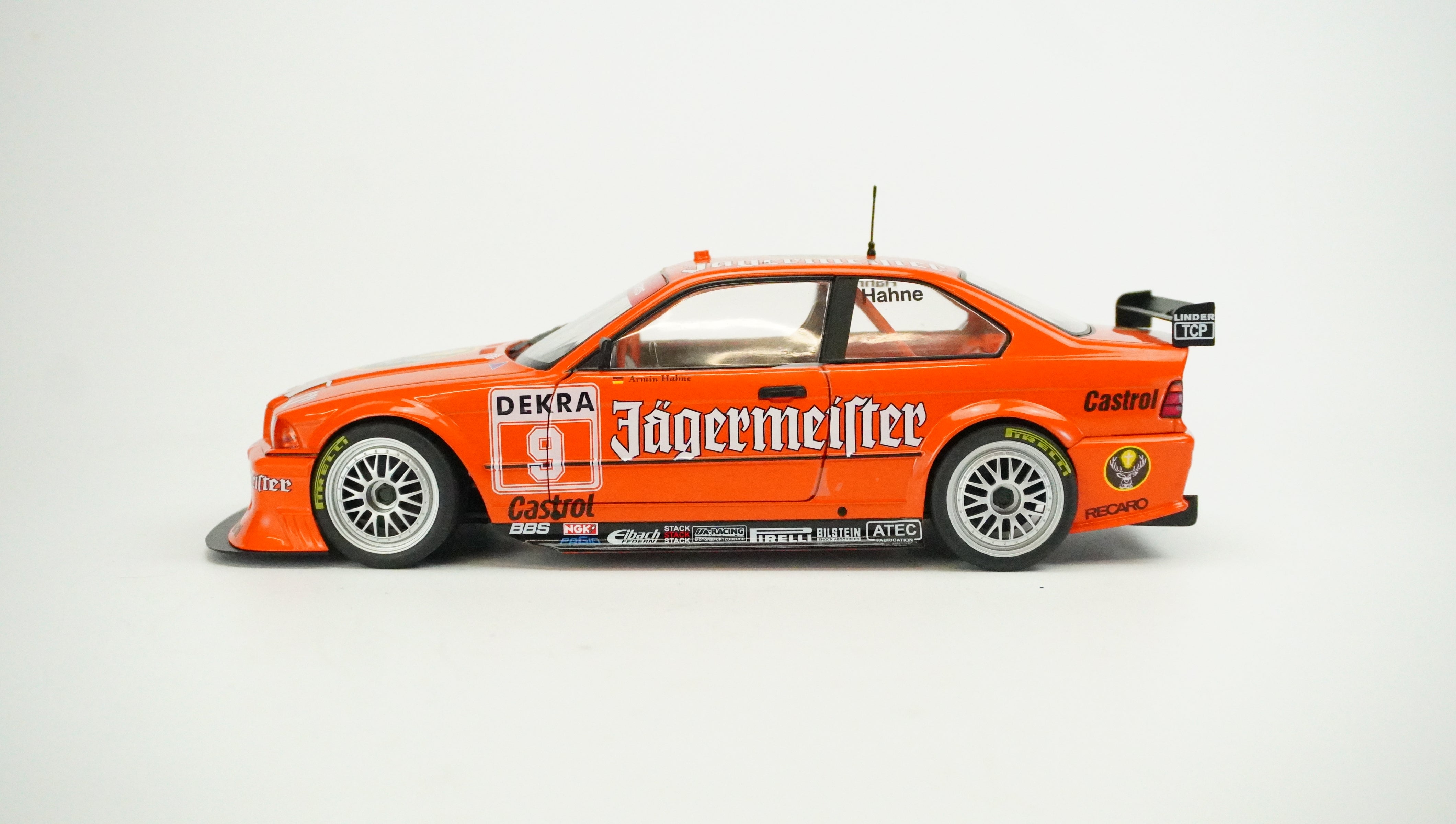 BMW 325I Coupé E36 DTM Jägermeister Rally Nr.9 1:18
