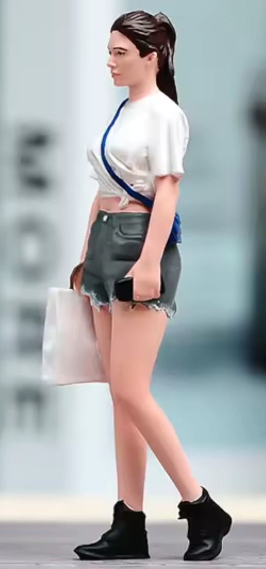 Mädchen mit Hotpants 1:18
